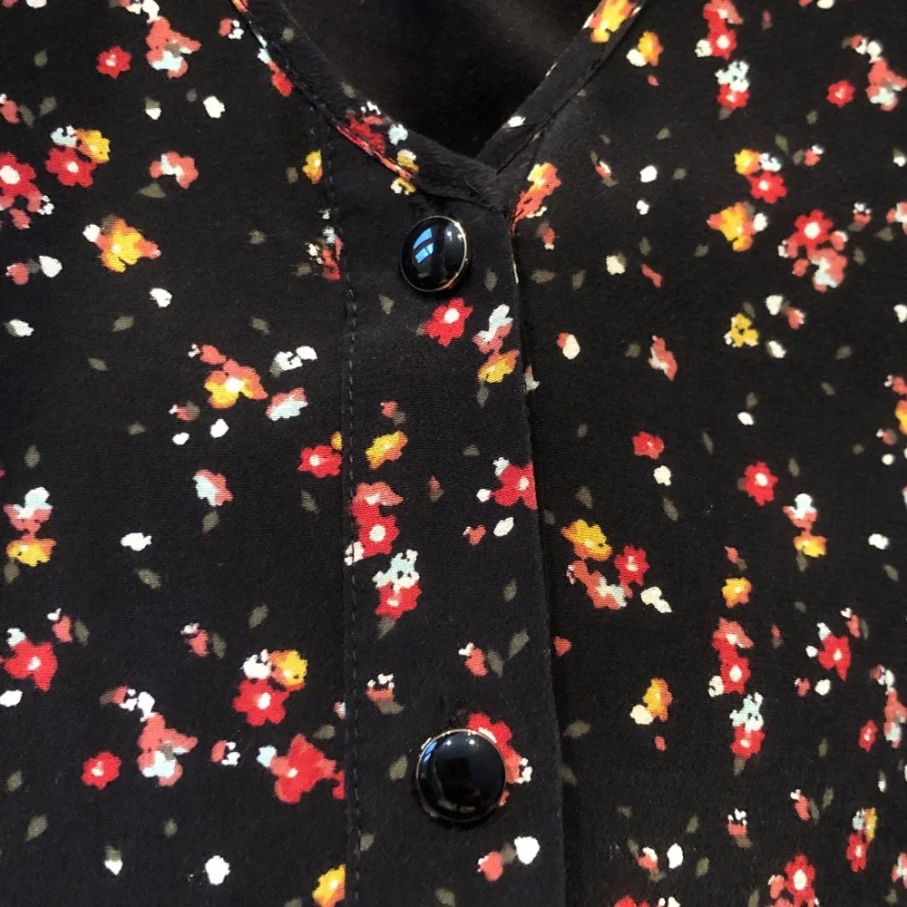 Madewell Sezane Ella Silk mini dress Small Floral ditsy - Picture 6 of 7